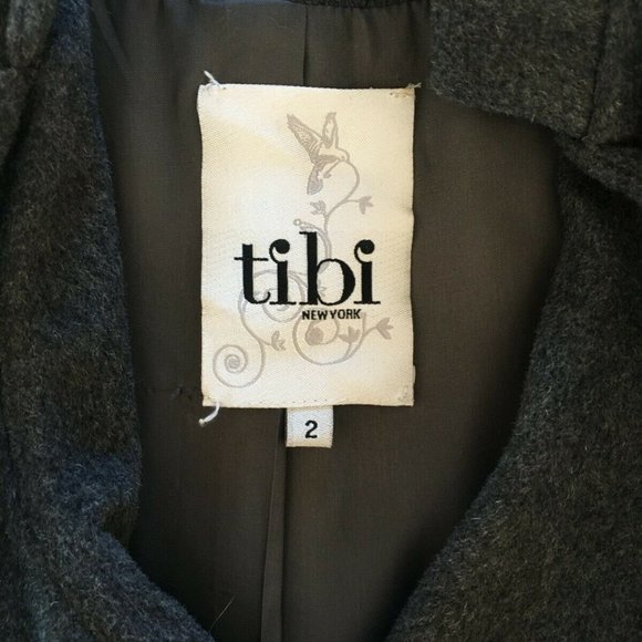 Tibi Grey Wool Coat Size 2/Small - Picture 3 of 8